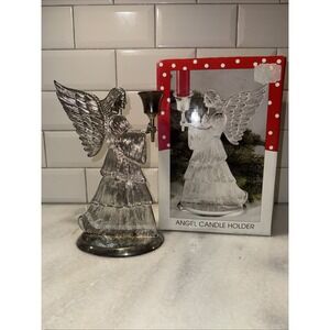 INTERNATIONAL SILVER CO. 1994 SILVERPLATE ANGELIC CANDLE HOLDER